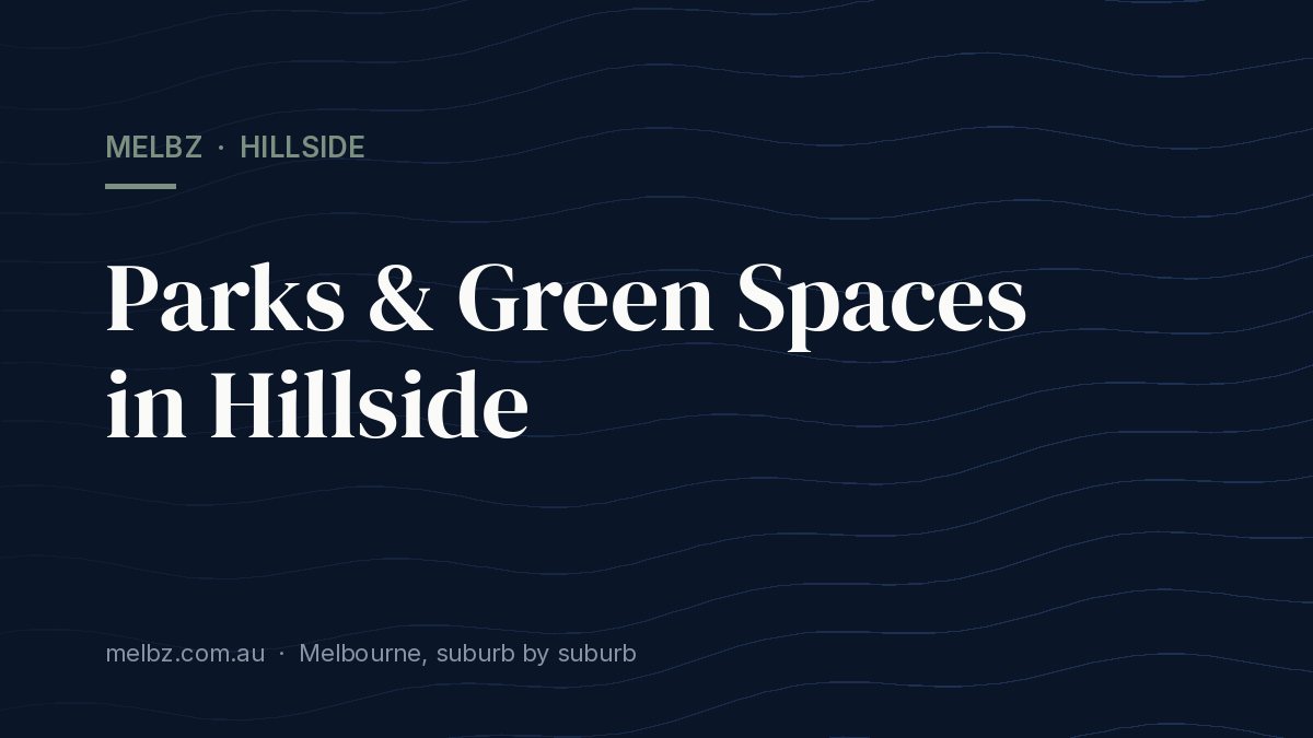 Title card: Parks & Green Spaces in Hillside