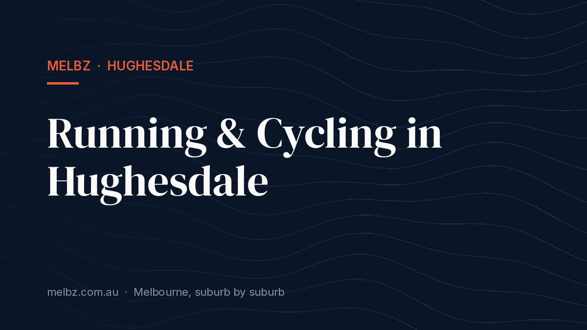 Title card: Running & Cycling in Hughesdale