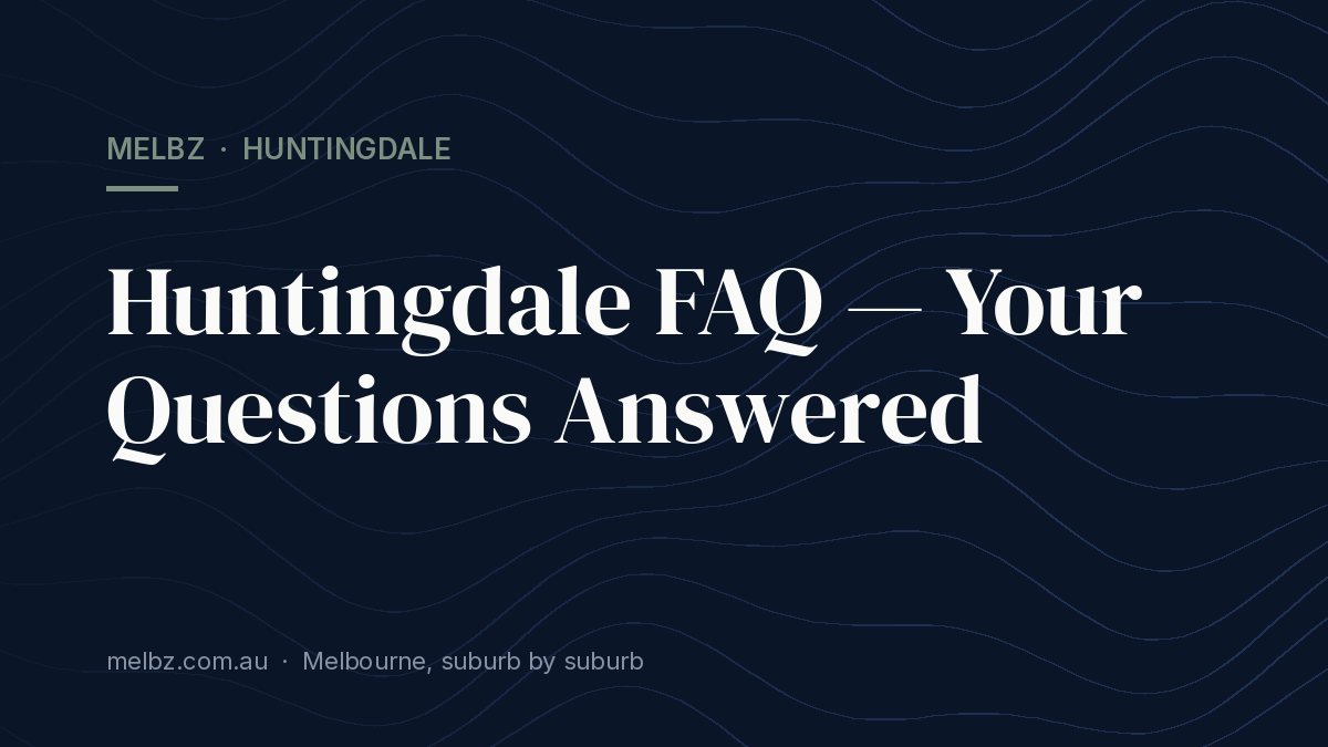 Title card: Huntingdale FAQ — Your Questions Answered