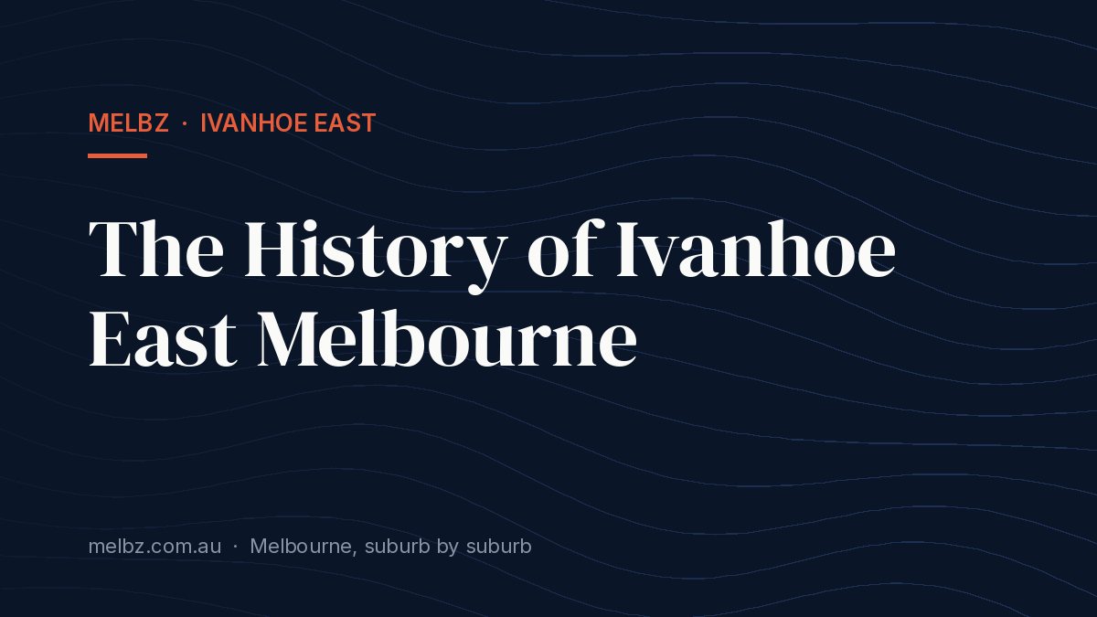 Title card: The History of Ivanhoe East Melbourne