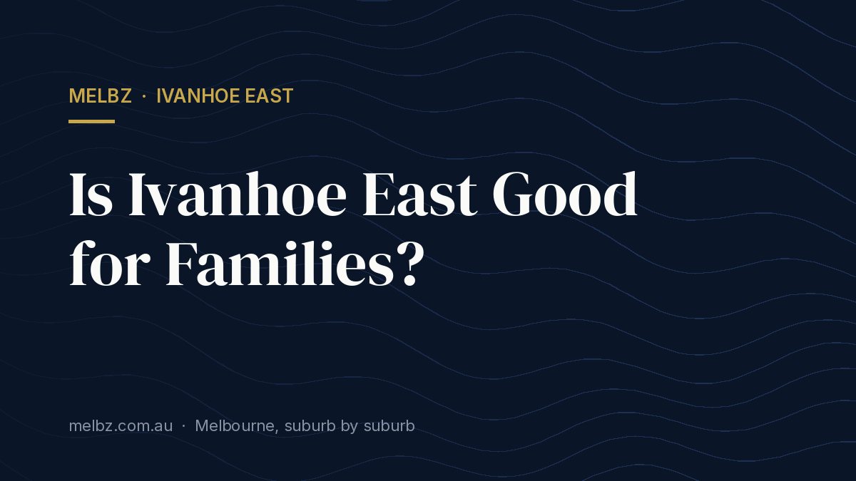 Title card: Is Ivanhoe East Good for Families?