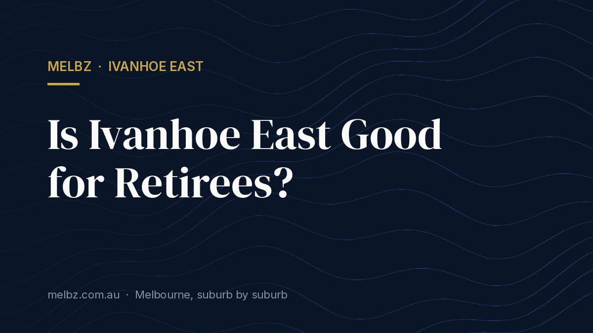 Title card: Is Ivanhoe East Good for Retirees?