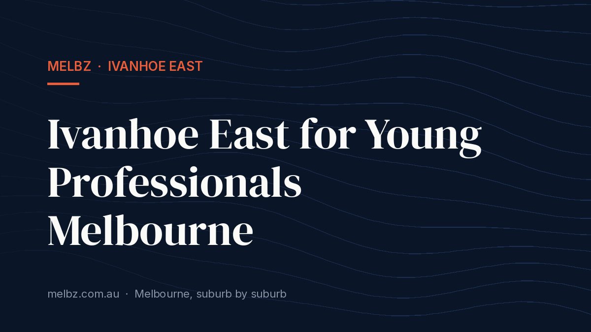 Title card: Ivanhoe East for Young Professionals Melbourne