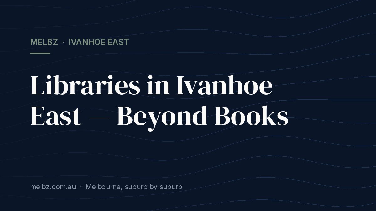 Title card: Libraries in Ivanhoe East — Beyond Books