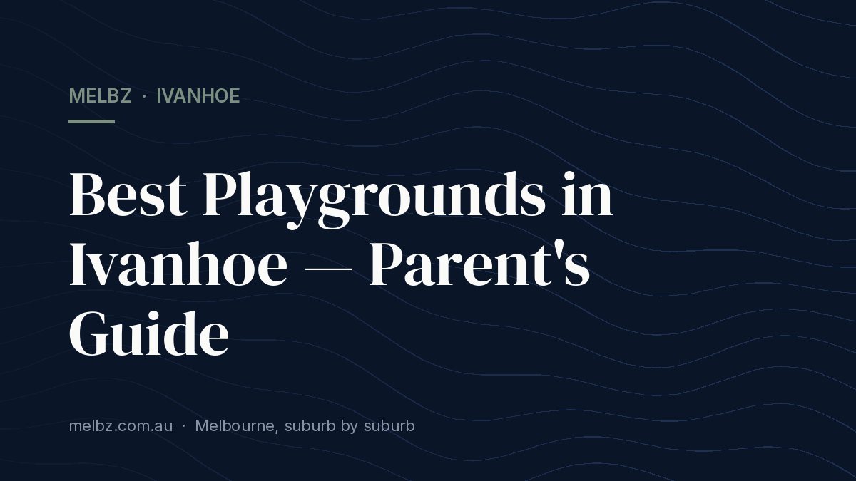 Title card: Best Playgrounds in Ivanhoe — Parent's Guide