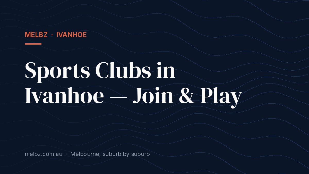 Title card: Sports Clubs in Ivanhoe — Join & Play