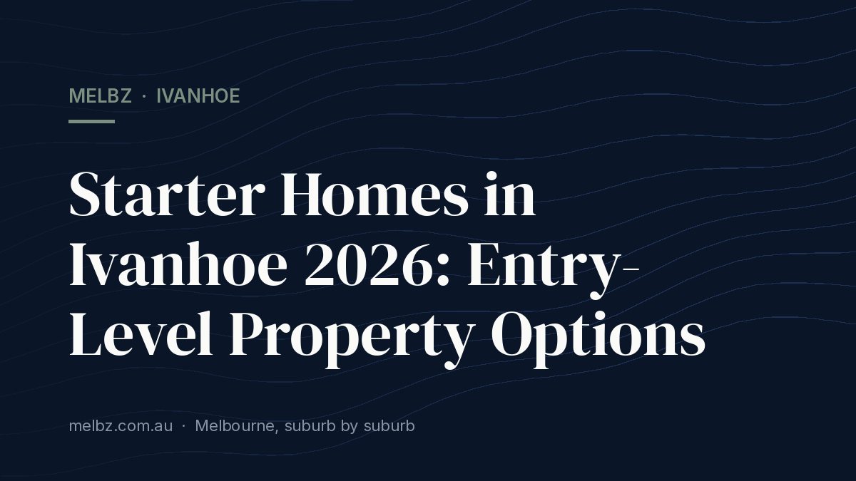 Title card: Starter Homes in Ivanhoe 2026: Entry-Level Property Options