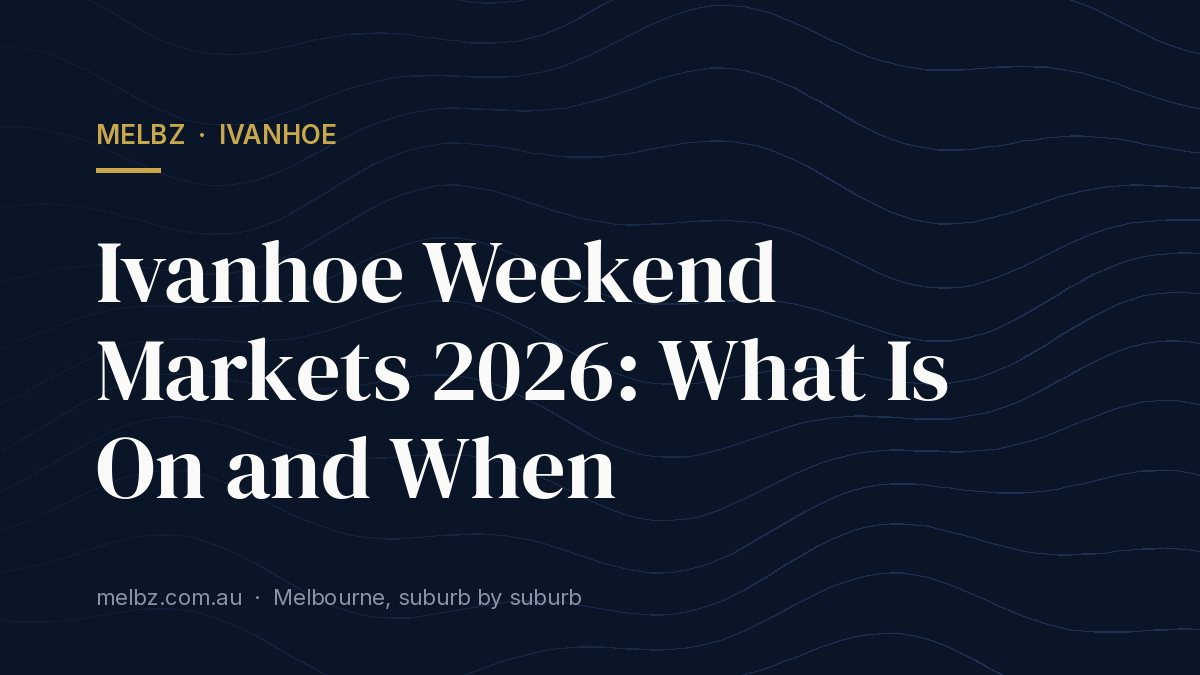 Title card: Ivanhoe Weekend Markets 2026: What Is On and When