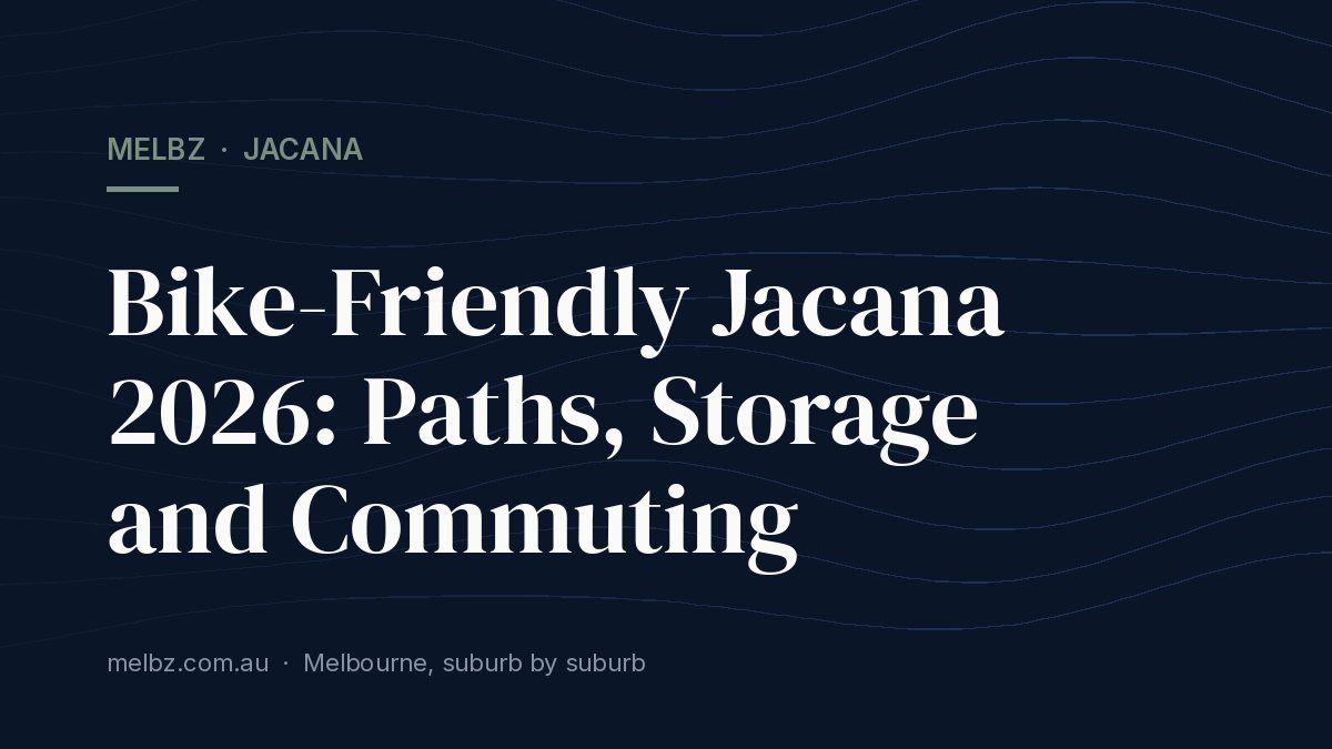 Title card: Bike-Friendly Jacana 2026: Paths, Storage and Commuting