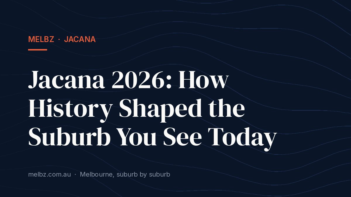 Title card: Jacana 2026: How History Shaped the Suburb You See Today