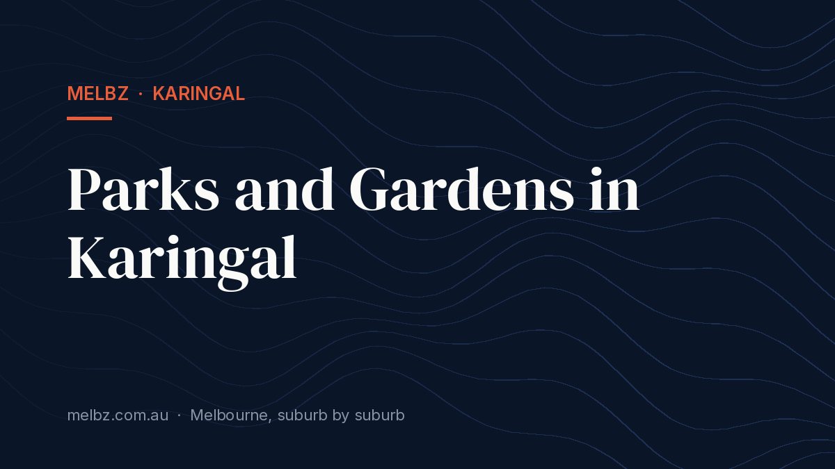 Title card: Parks and Gardens in Karingal