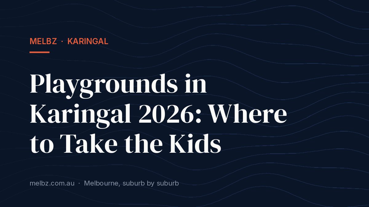 Title card: Playgrounds in Karingal 2026: Where to Take the Kids
