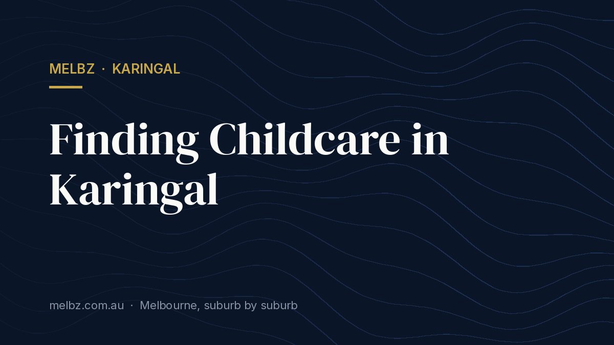 Title card: Finding Childcare in Karingal