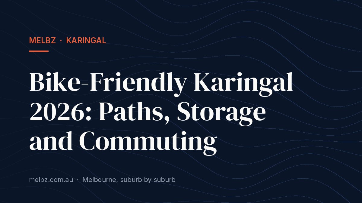 Title card: Bike-Friendly Karingal 2026: Paths, Storage and Commuting