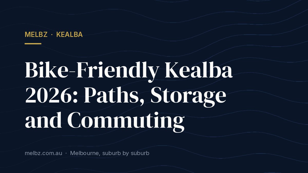 Title card: Bike-Friendly Kealba 2026: Paths, Storage and Commuting