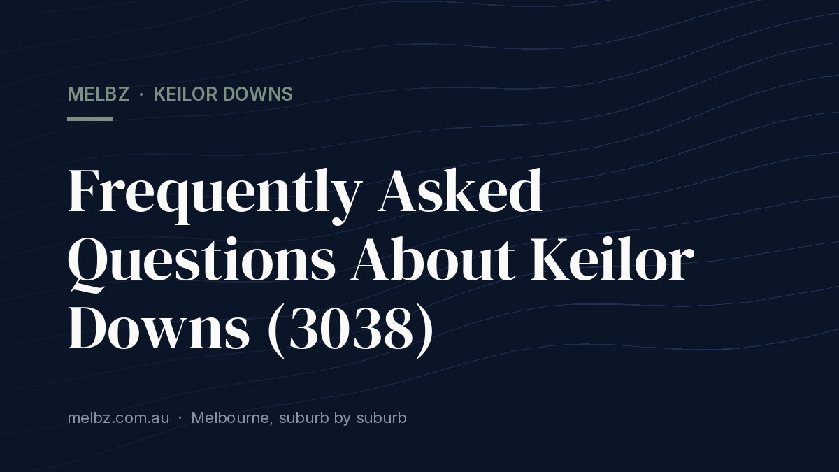 Title card: Frequently Asked Questions About Keilor Downs (3038)