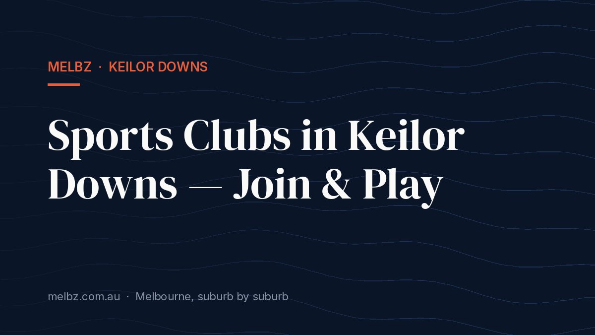 Title card: Sports Clubs in Keilor Downs — Join & Play