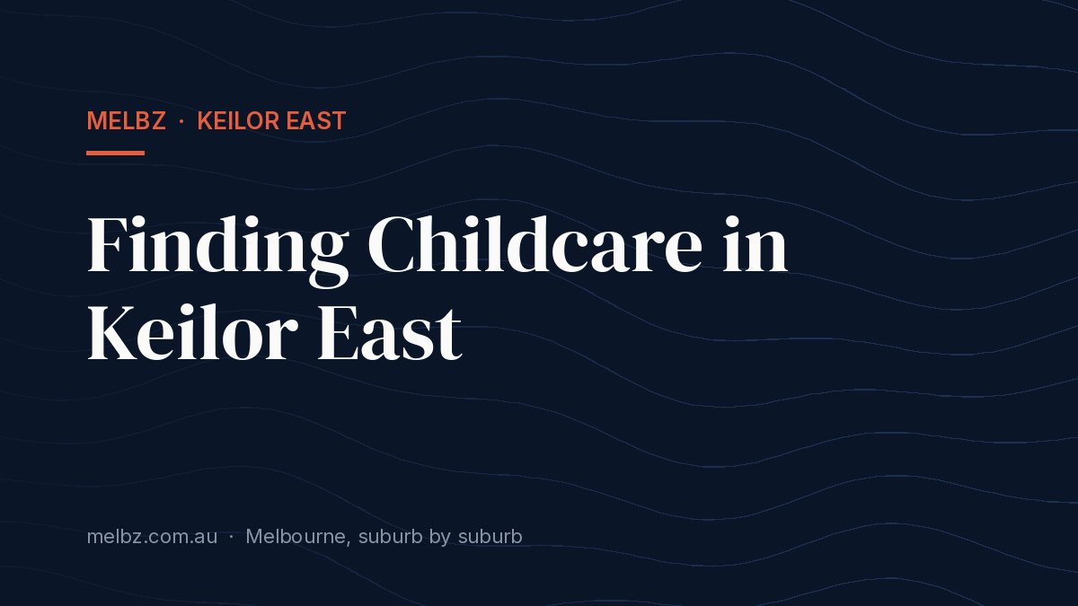 Title card: Finding Childcare in Keilor East