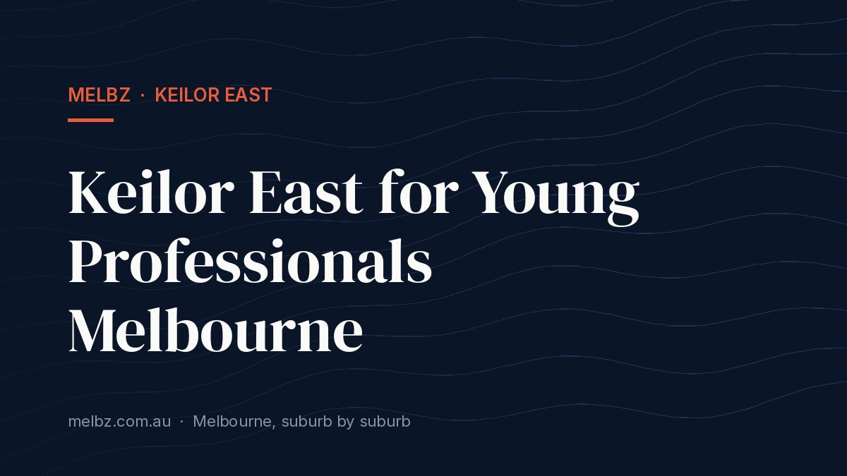 Title card: Keilor East for Young Professionals Melbourne