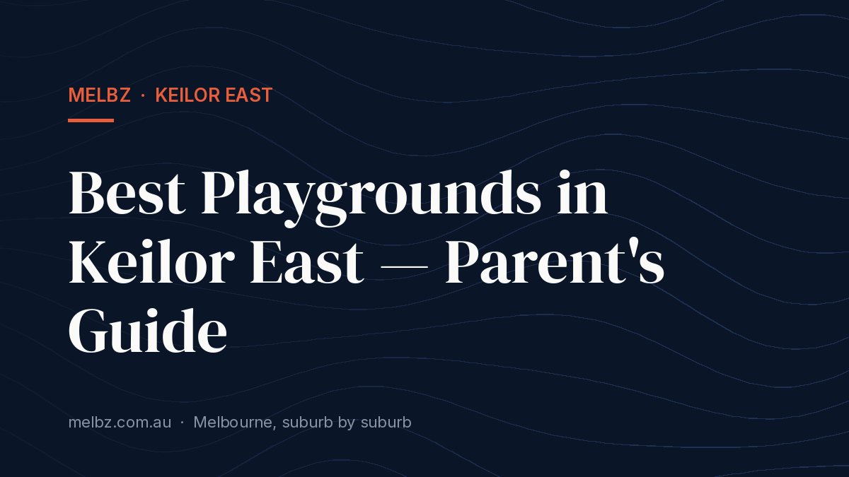 Title card: Best Playgrounds in Keilor East — Parent's Guide