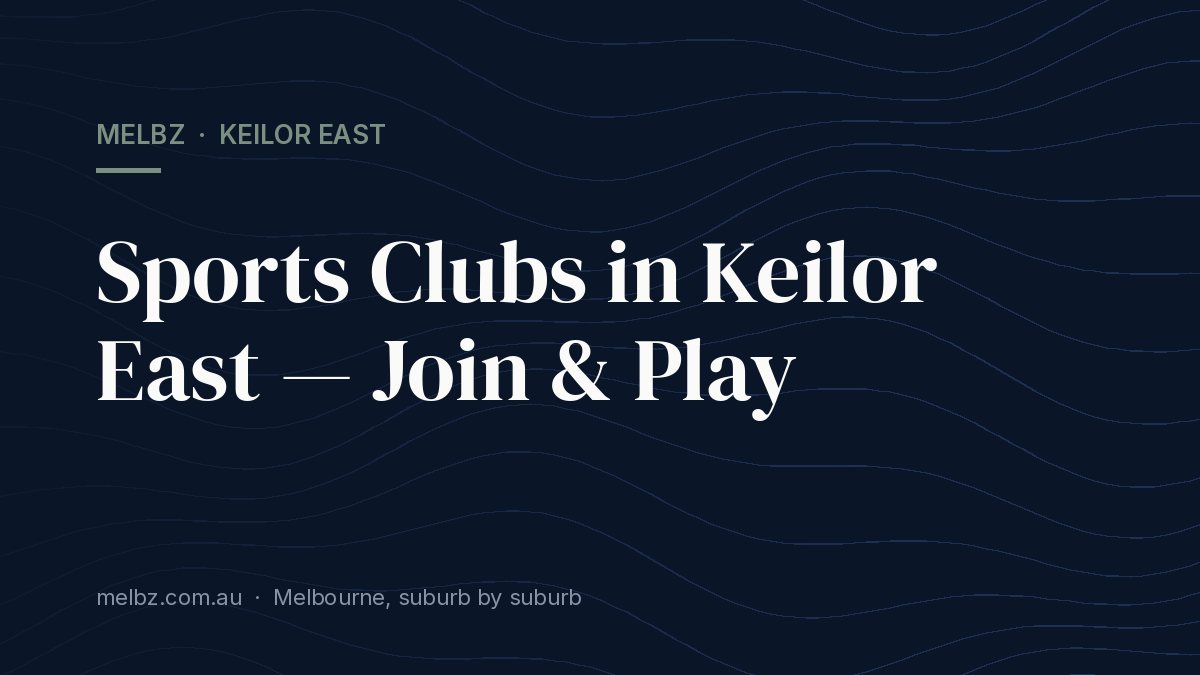 Title card: Sports Clubs in Keilor East — Join & Play