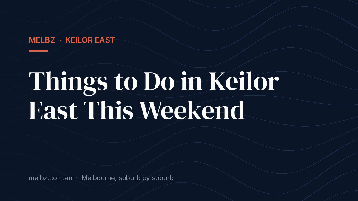 Title card: Things to Do in Keilor East This Weekend