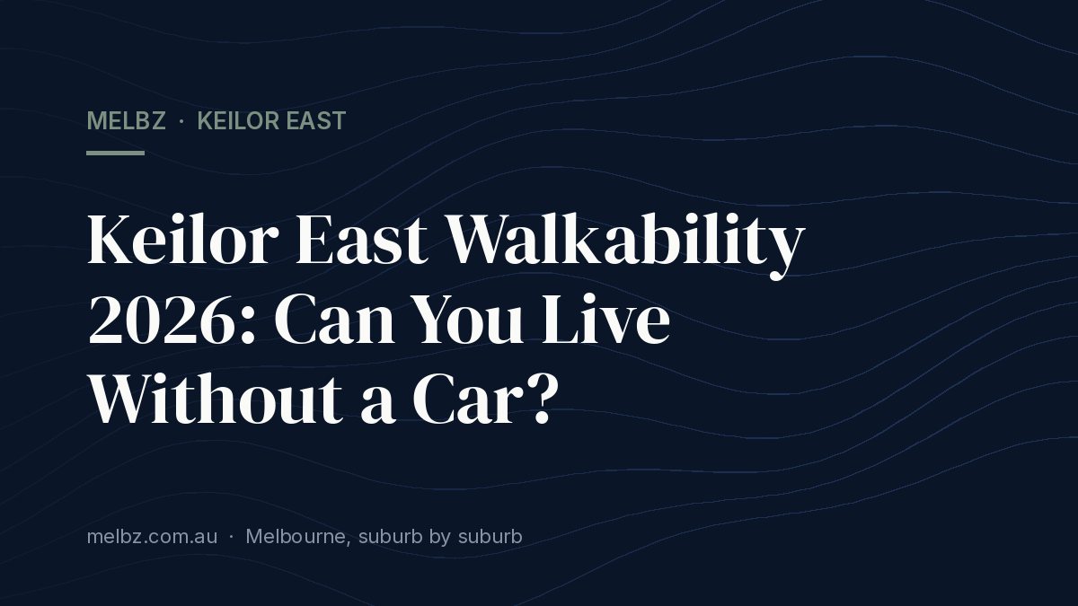 Title card: Keilor East Walkability 2026: Can You Live Without a Car?