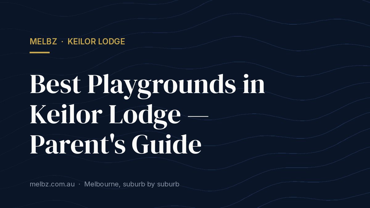 Title card: Best Playgrounds in Keilor Lodge — Parent's Guide