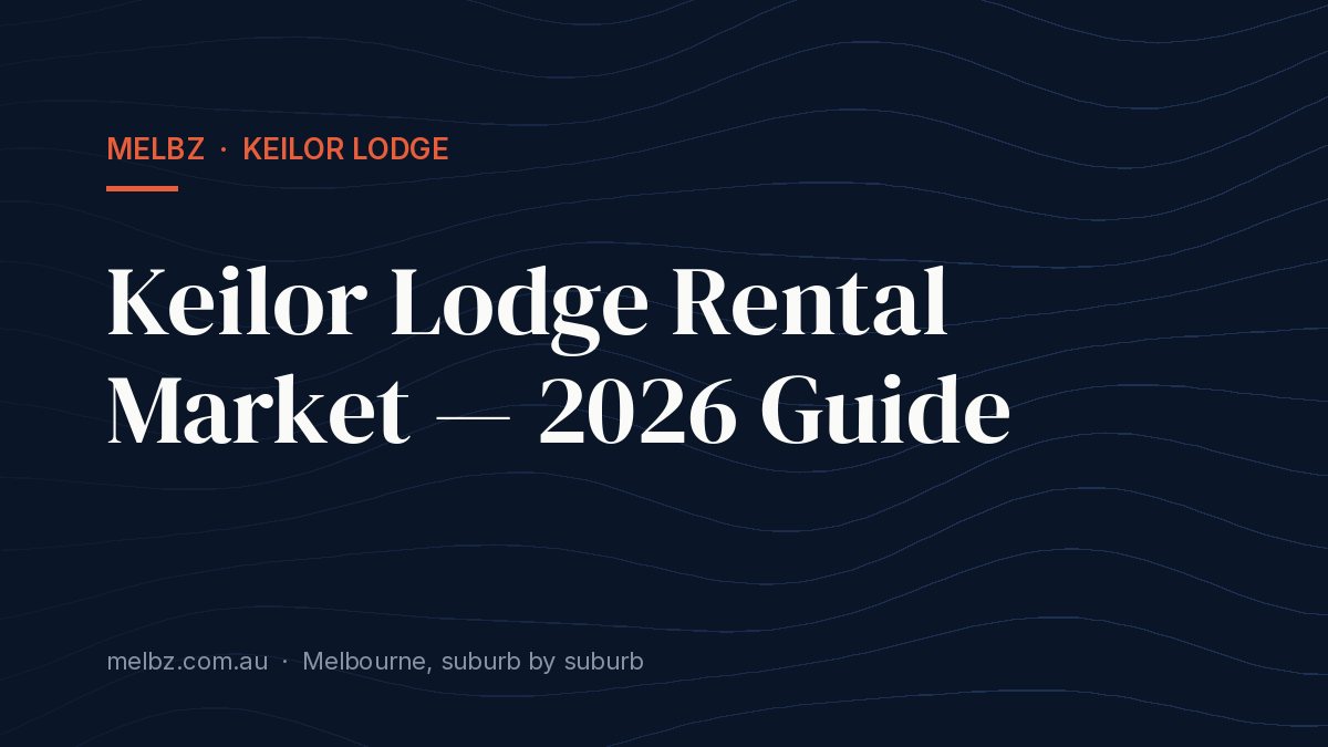 Title card: Keilor Lodge Rental Market — 2026 Guide