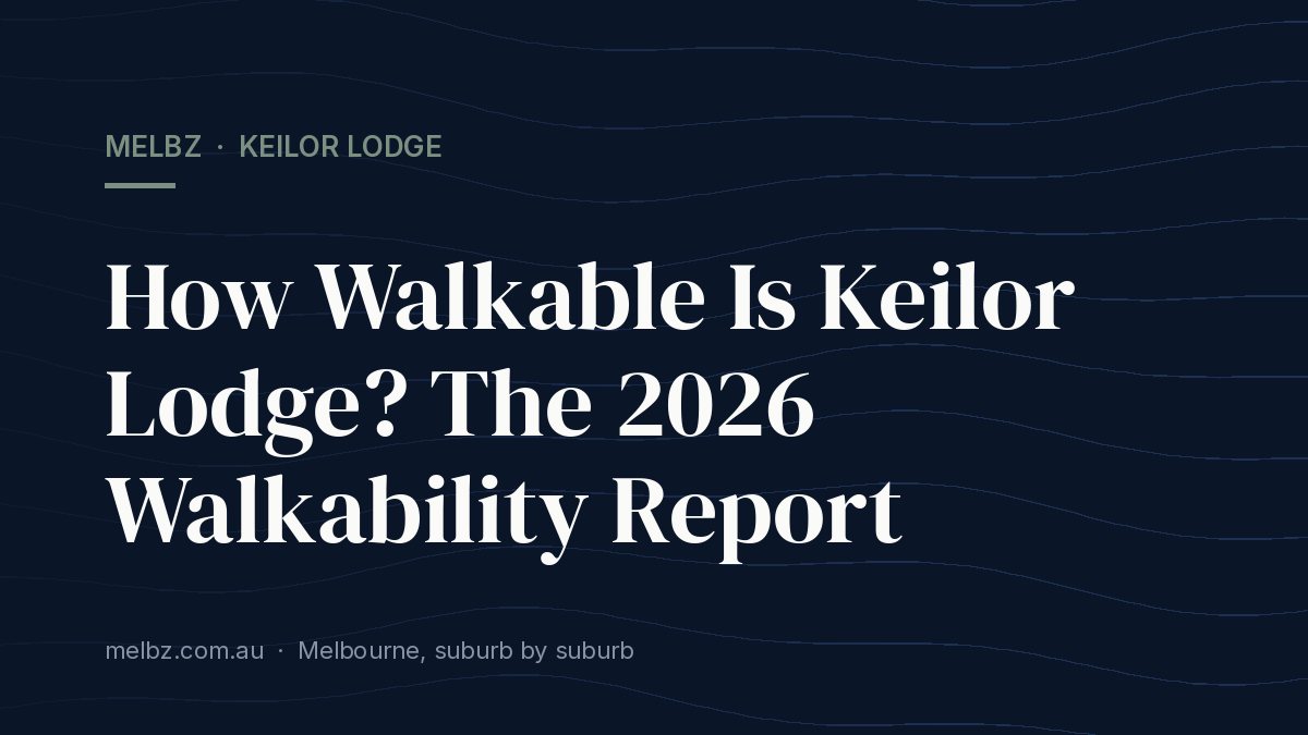 Title card: How Walkable Is Keilor Lodge? The 2026 Walkability Report