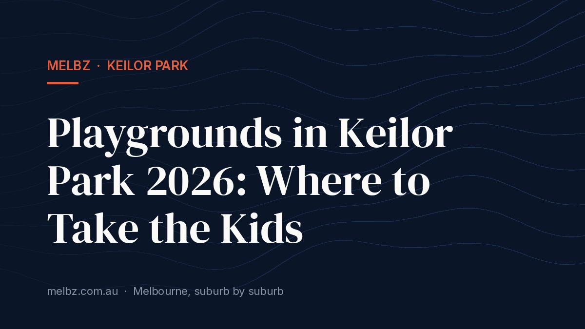 Title card: Playgrounds in Keilor Park 2026: Where to Take the Kids