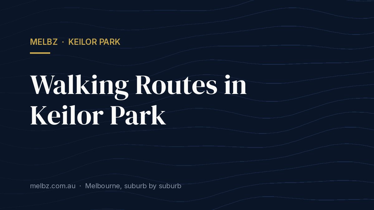 Title card: Walking Routes in Keilor Park