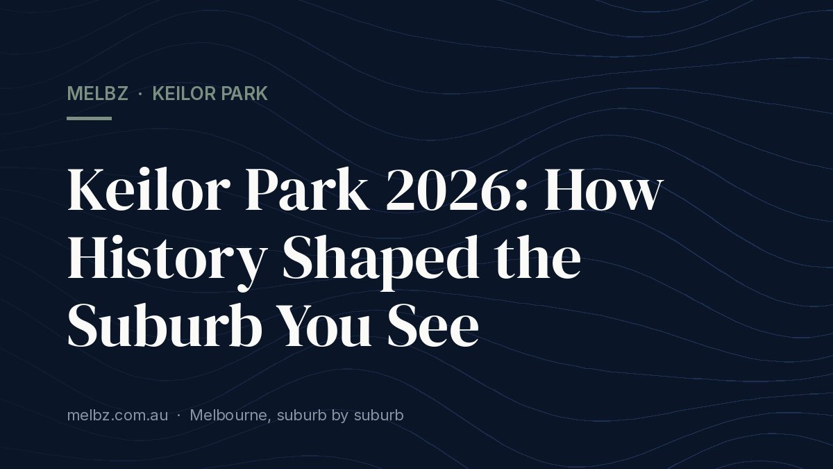 Title card: Keilor Park 2026: How History Shaped the Suburb You See
