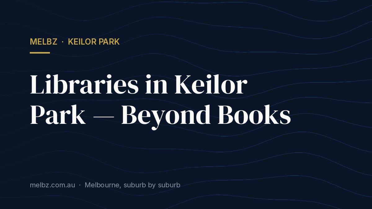 Title card: Libraries in Keilor Park — Beyond Books