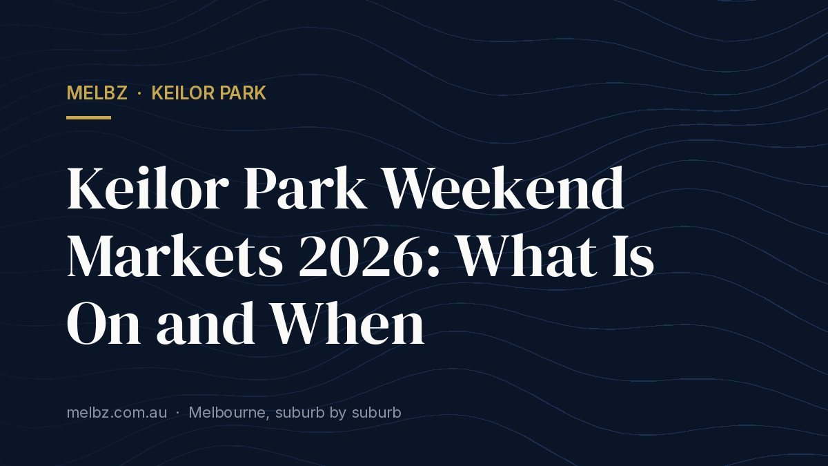 Title card: Keilor Park Weekend Markets 2026: What Is On and When