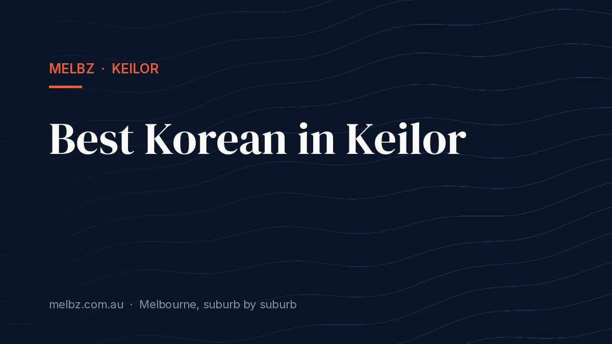 Title card: Best Korean in Keilor