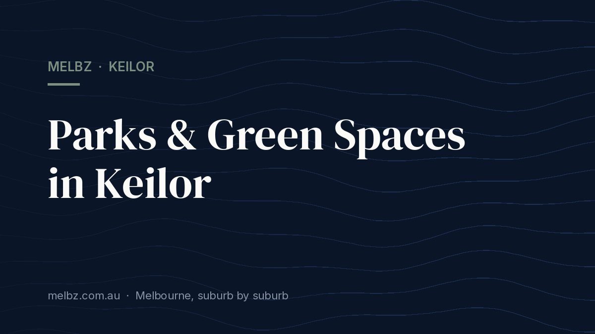 Title card: Parks & Green Spaces in Keilor