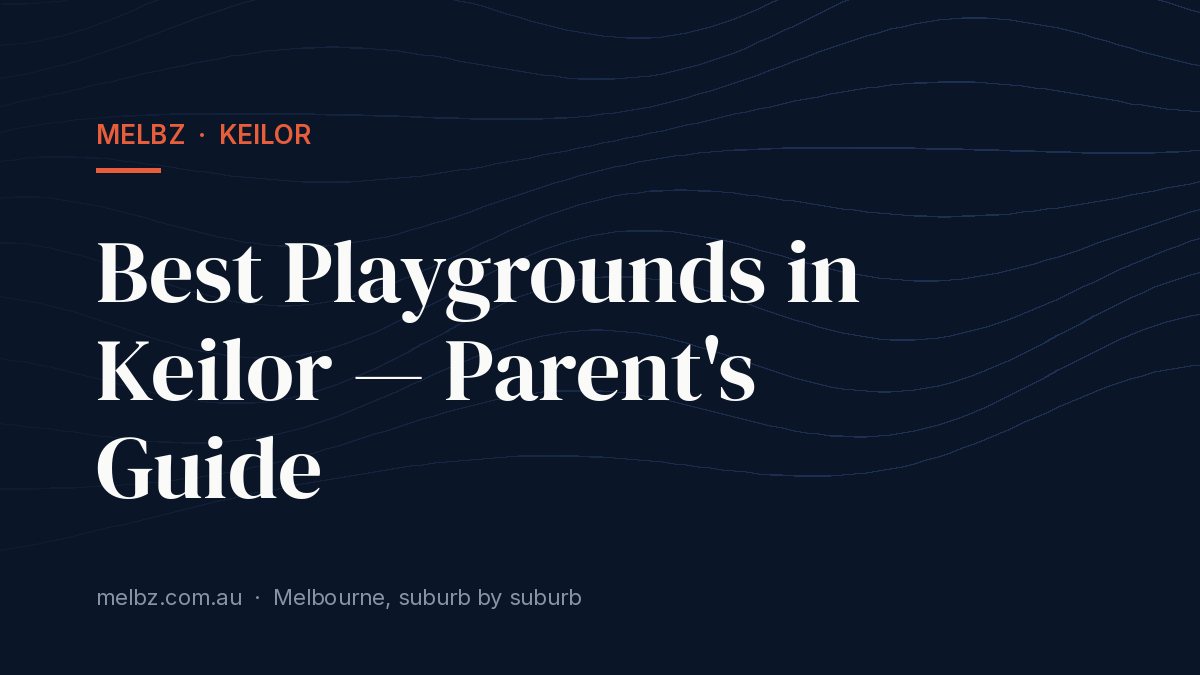 Title card: Best Playgrounds in Keilor — Parent's Guide