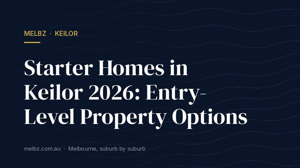 Title card: Starter Homes in Keilor 2026: Entry-Level Property Options