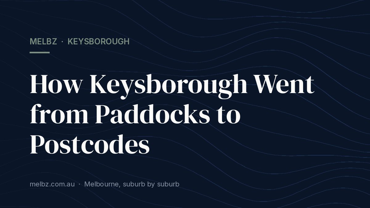 Title card: How Keysborough Went from Paddocks to Postcodes