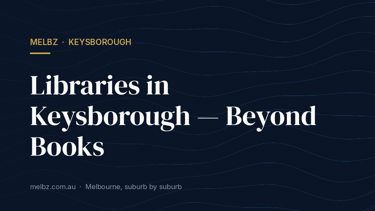 Title card: Libraries in Keysborough — Beyond Books