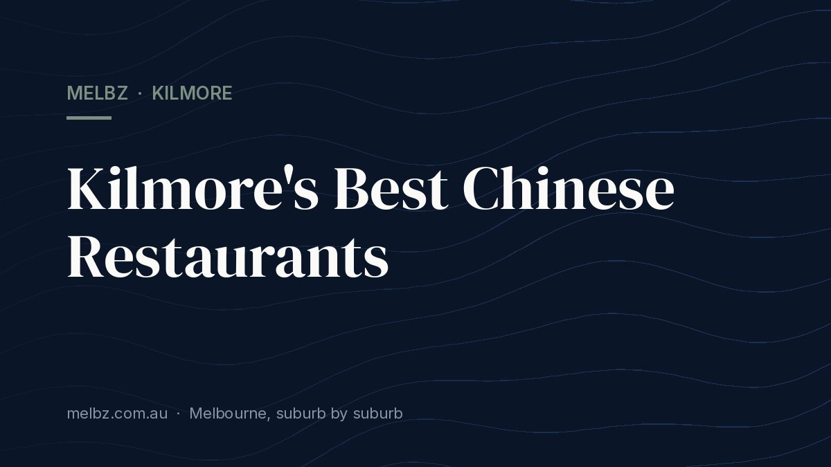Title card: Kilmore's Best Chinese Restaurants