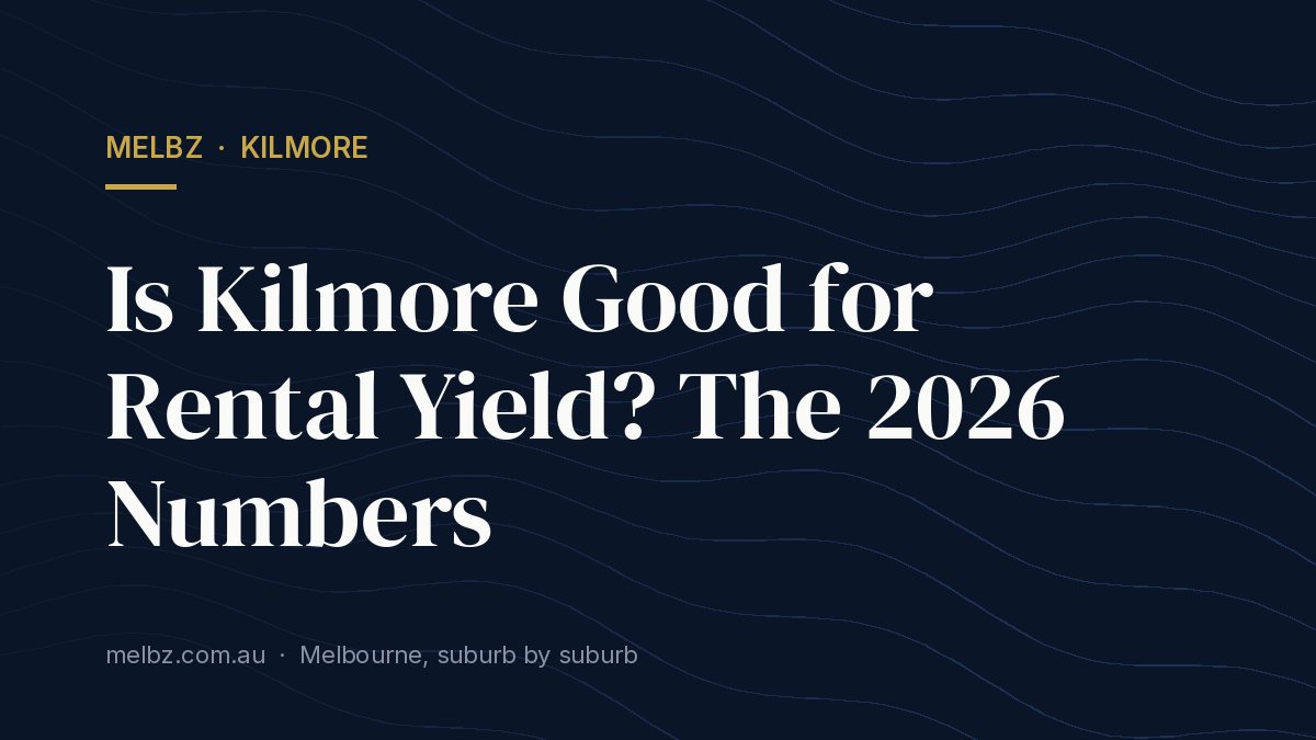 Title card: Is Kilmore Good for Rental Yield? The 2026 Numbers