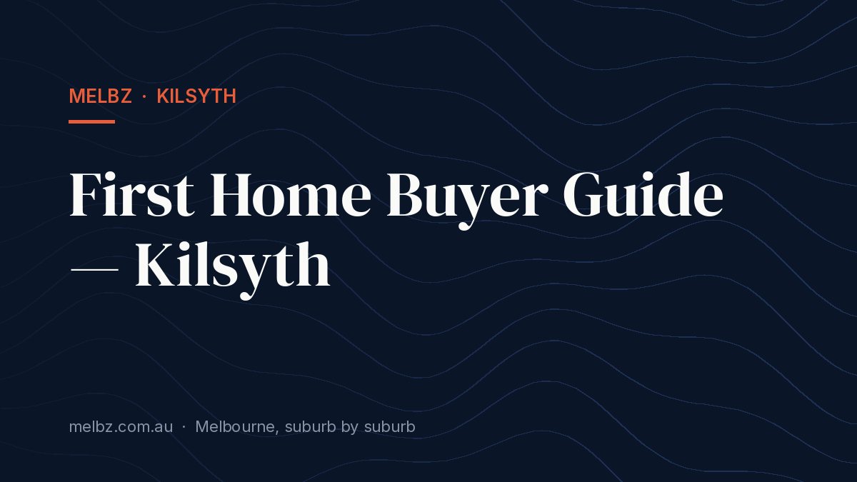Title card: First Home Buyer Guide — Kilsyth