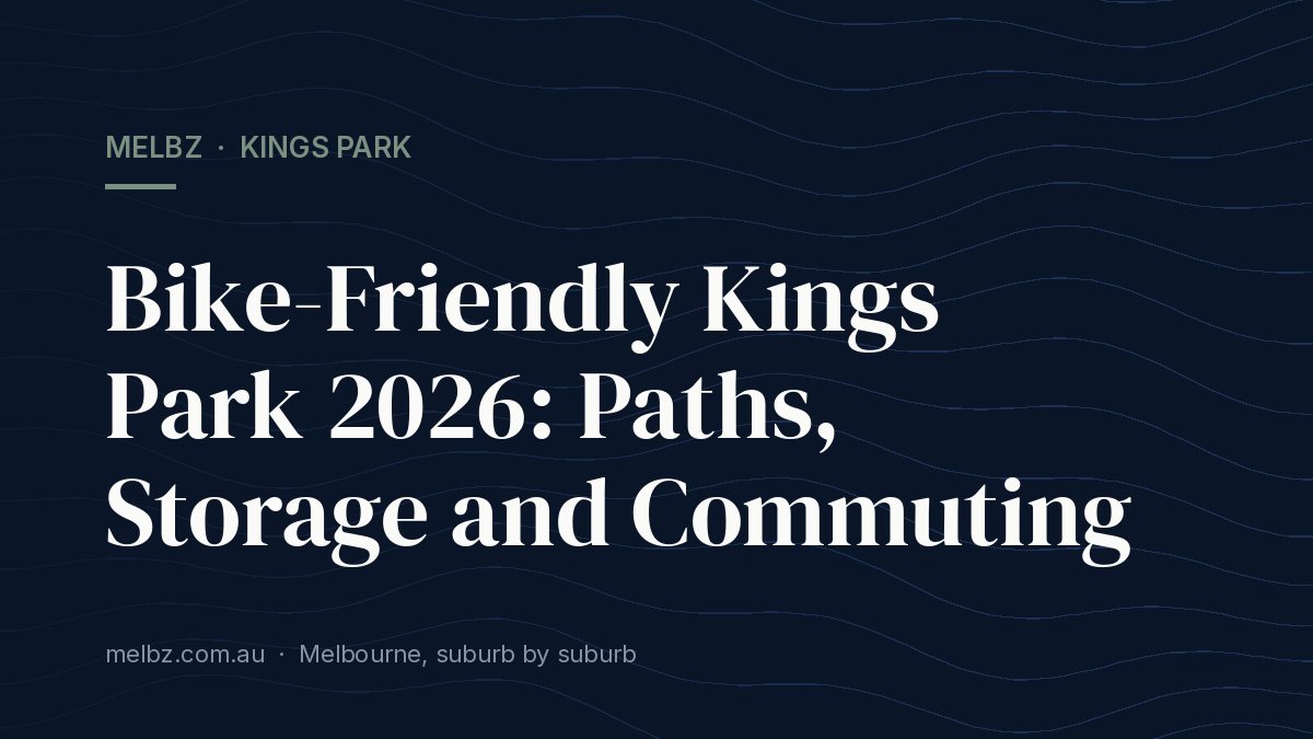 Title card: Bike-Friendly Kings Park 2026: Paths, Storage and Commuting