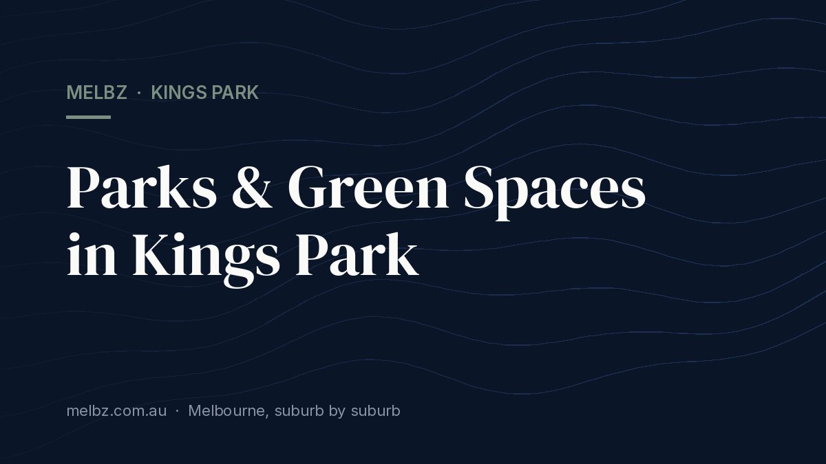 Title card: Parks & Green Spaces in Kings Park