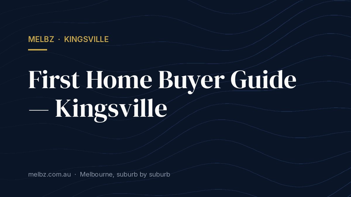 Title card: First Home Buyer Guide — Kingsville
