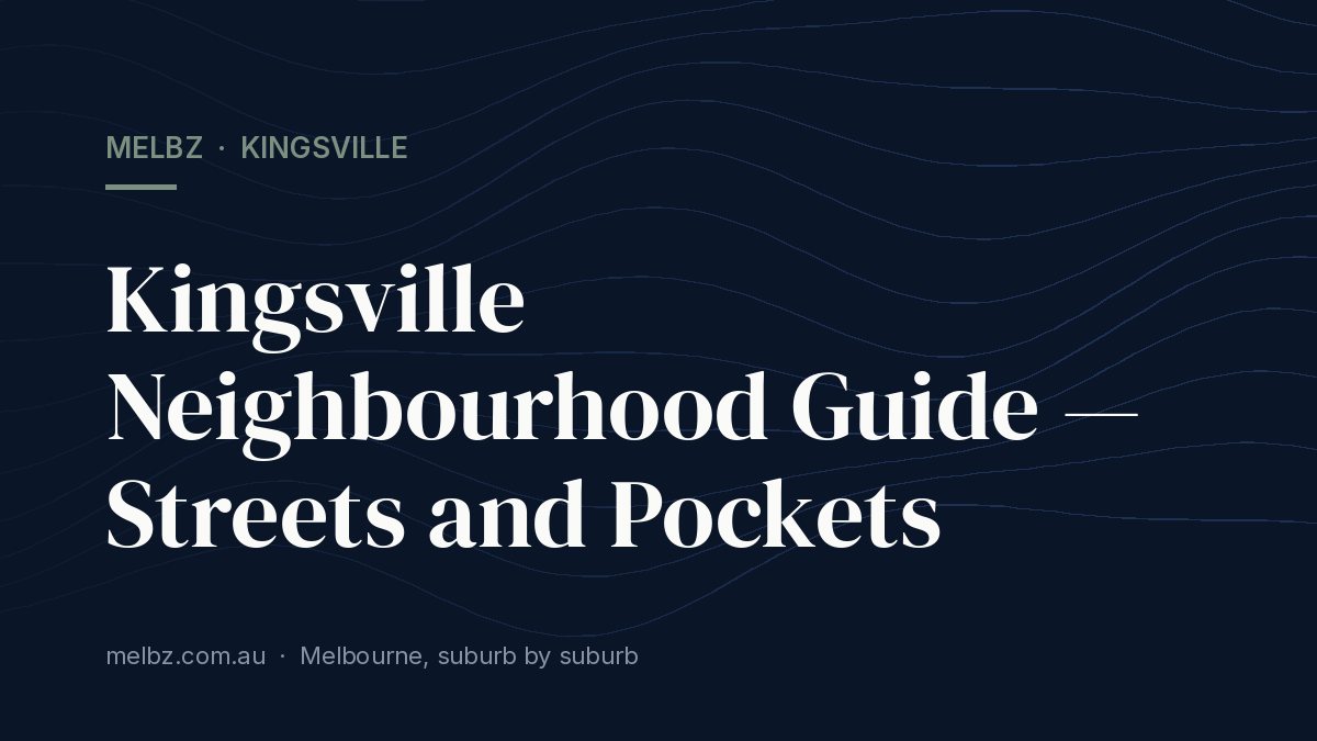 Title card: Kingsville Neighbourhood Guide — Streets and Pockets