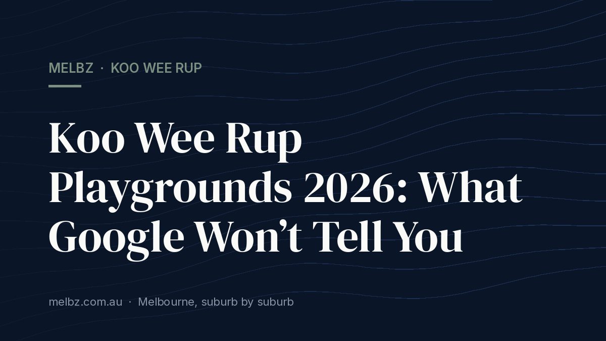 Title card: Koo Wee Rup Playgrounds 2026: What Google Won’t Tell You