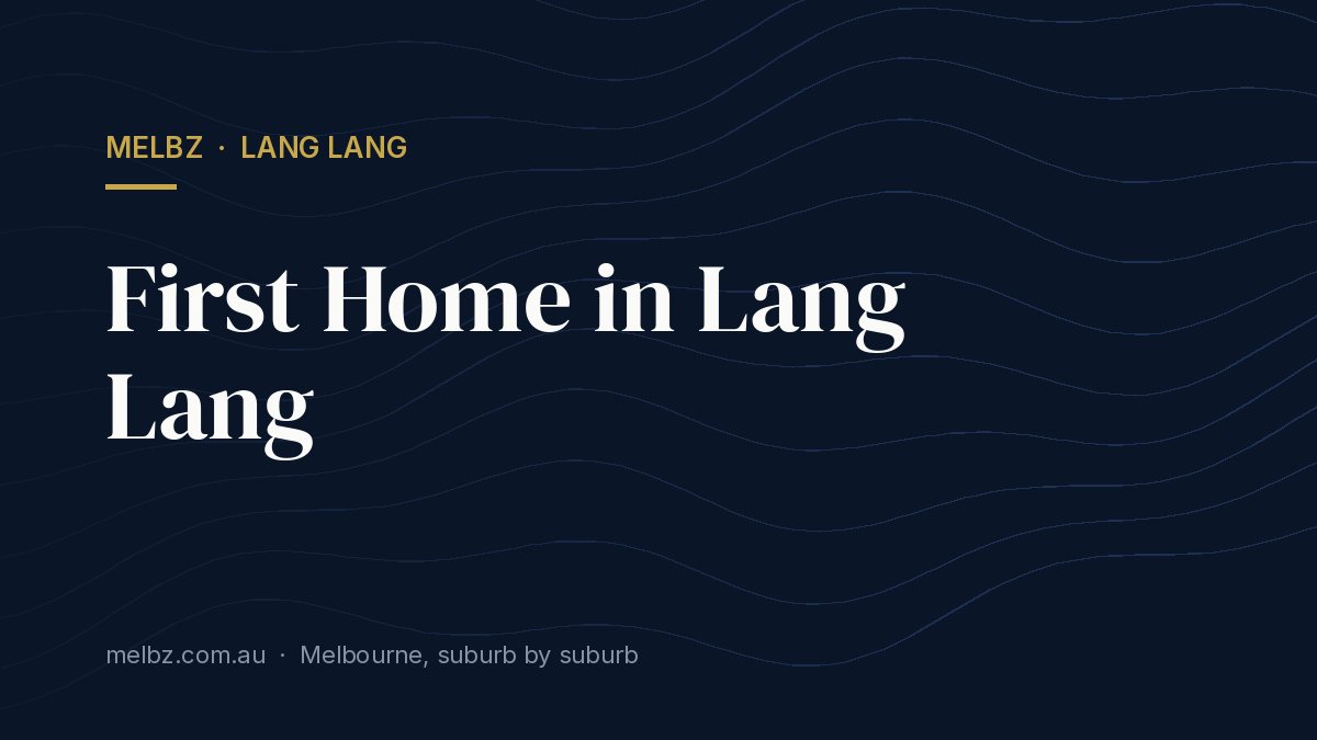 Title card: First Home in Lang Lang